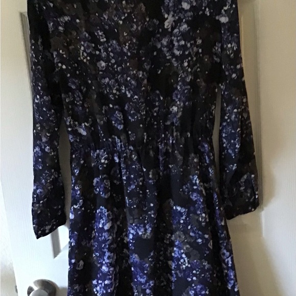 Parker dark blue bonnet long sleeve asymmetrical dress - Picture 2 of 3